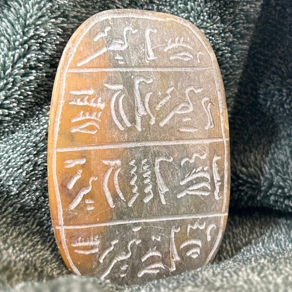 Egyptian Scarab in Soapstone Vintage - Picture 5 of 8